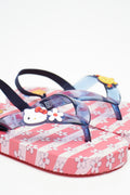 Hello Kitty Striped Floral Flip Flops (2)