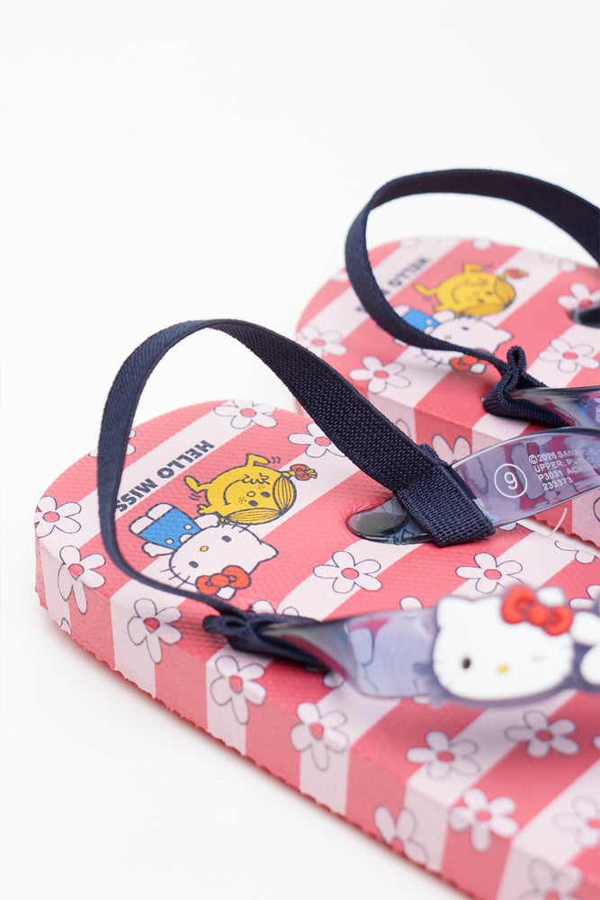 Hello Kitty Striped Floral Flip Flops (3)