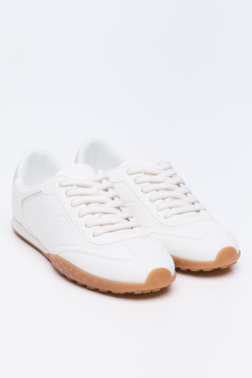 White Slimsole Casual Tennis Sneakers