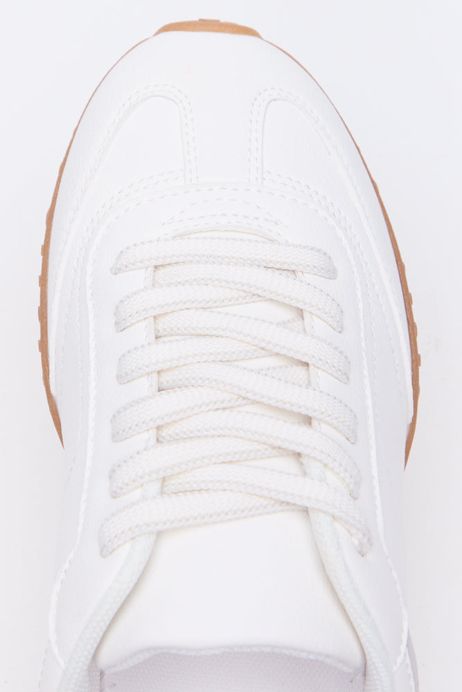 White Slimsole Casual Tennis Sneakers (4)