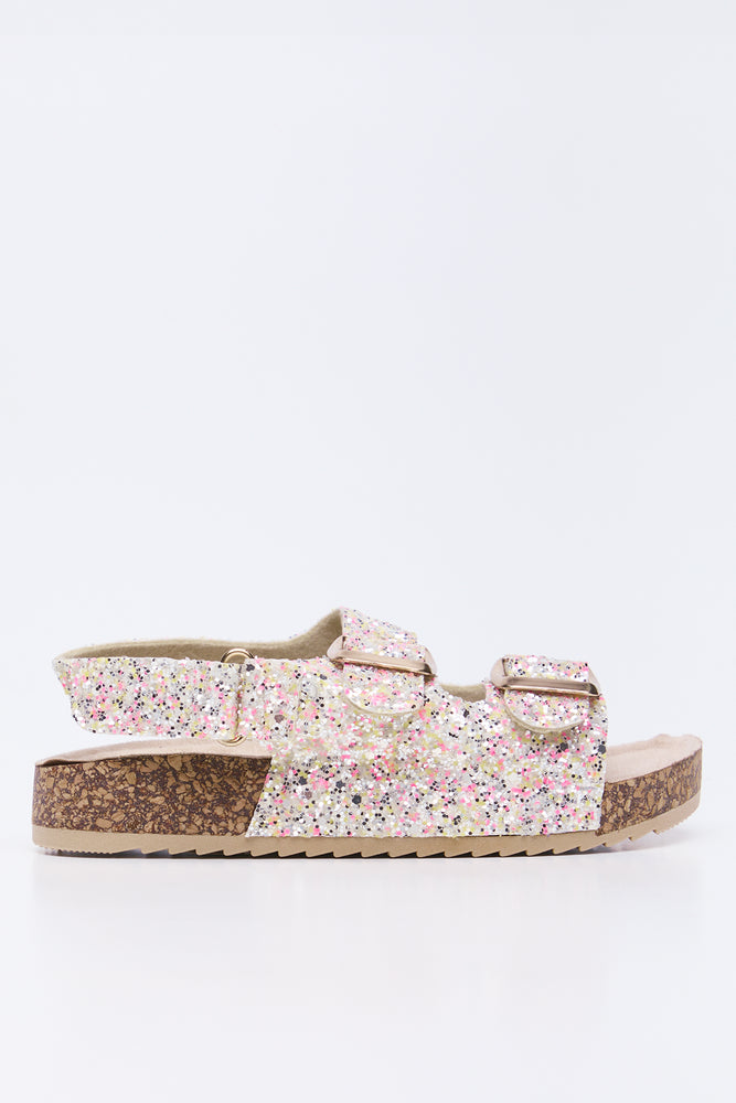 Sequin Double Buckle Sandals (1)