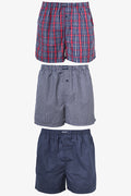 3 Pack Woven Boxer Shorts