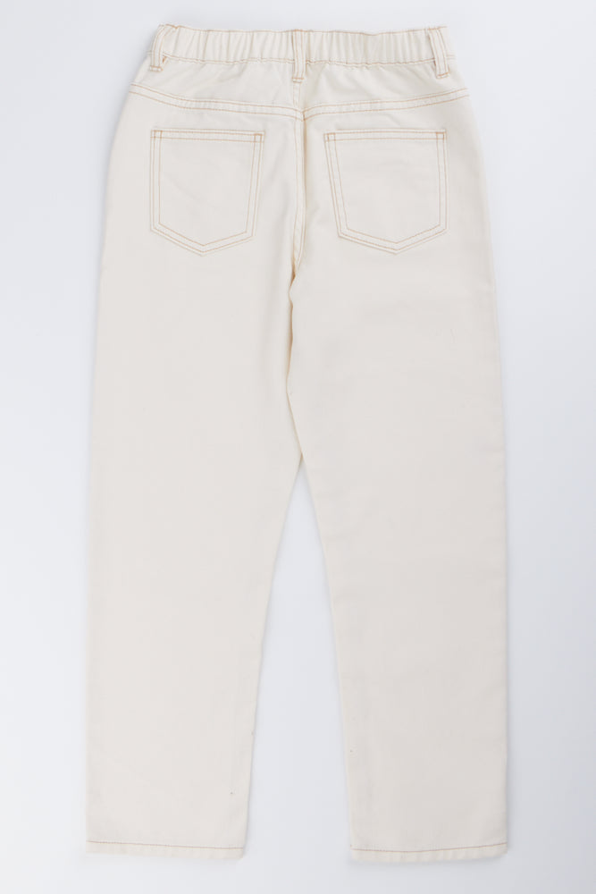 Ecru Loose Fit Jeans (2)