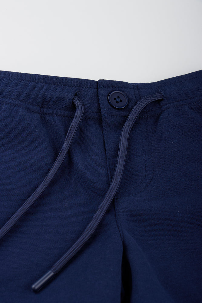 Navy Knit Chino Shorts (1)