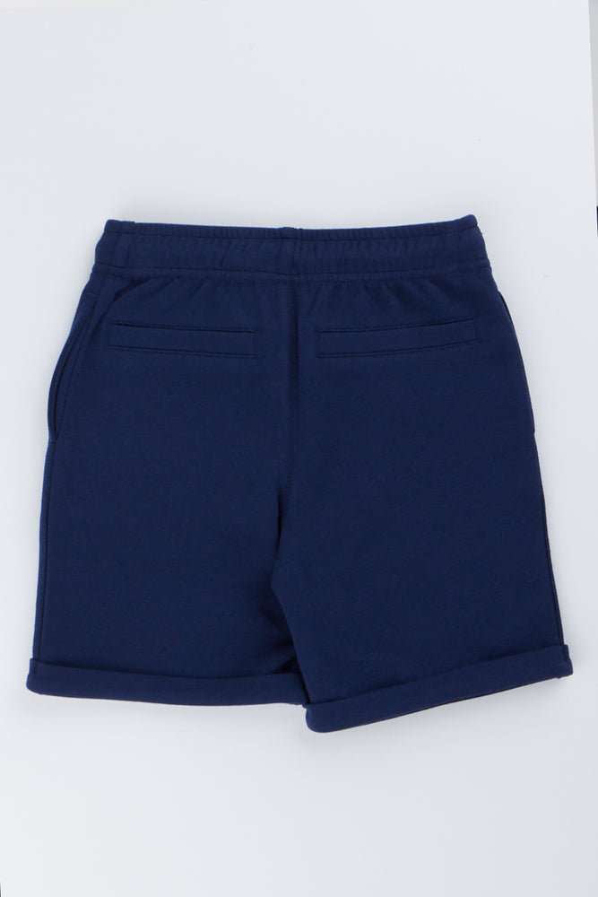 Navy Knit Chino Shorts (2)