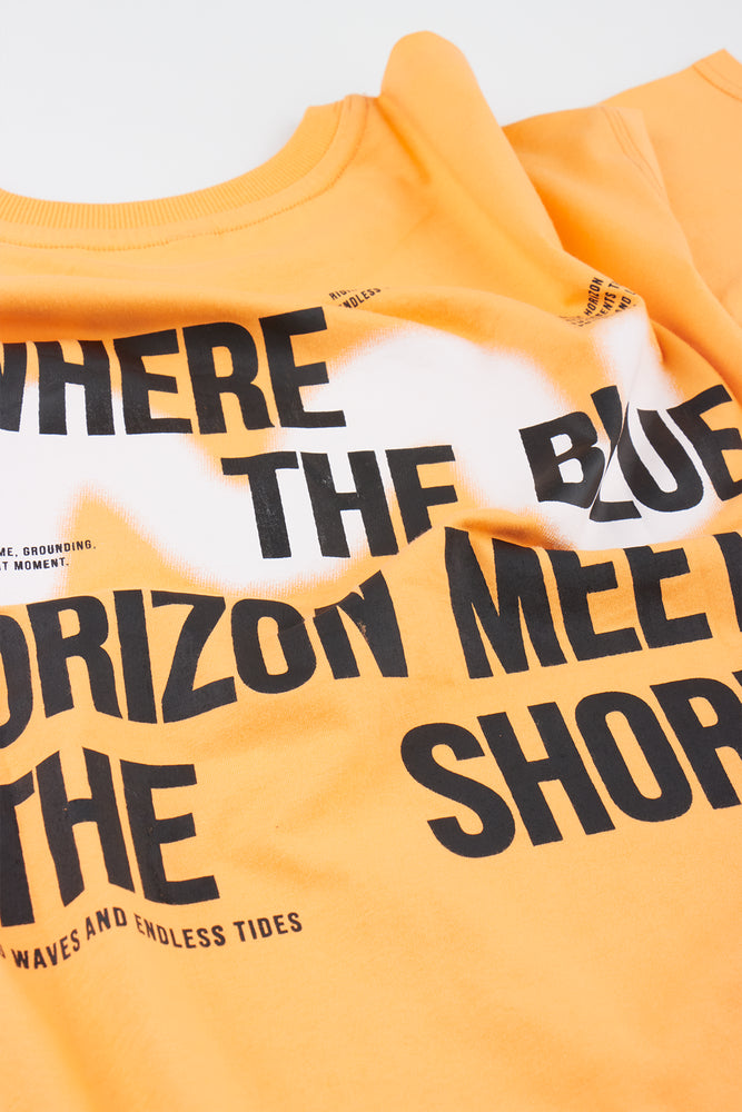 Orange Printed Graphic T-Shirt (1)