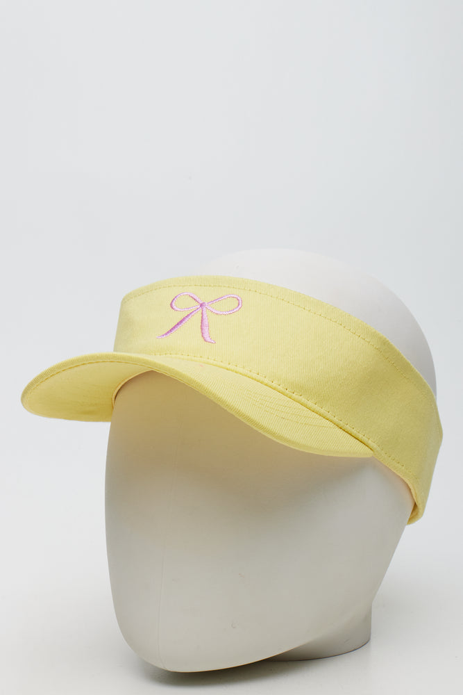 Yellow Bow Detail Sun Visor