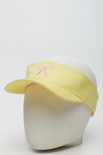Yellow Bow Detail Sun Visor