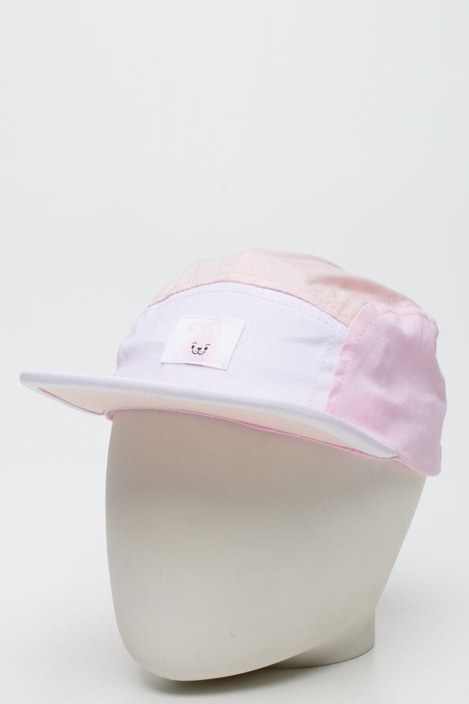 Pink Pastel Bunny 5 Panel Cap