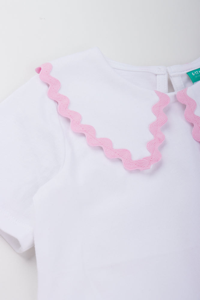 White Ric Rac Collar T-Shirt (1)
