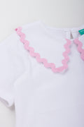 White Ric Rac Collar T-Shirt (1)