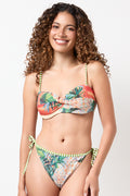 Tropical Print Side Tie Bikini