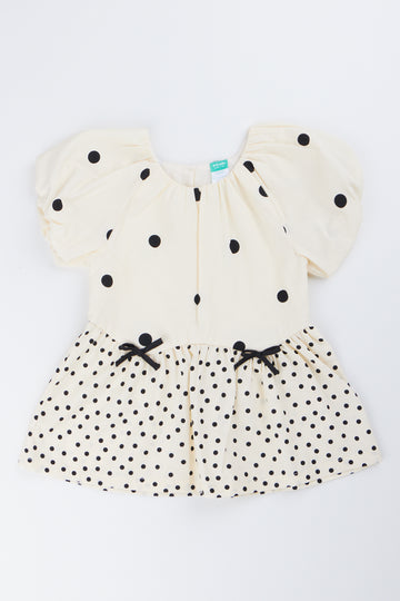 Cream Polka Dot Dress
