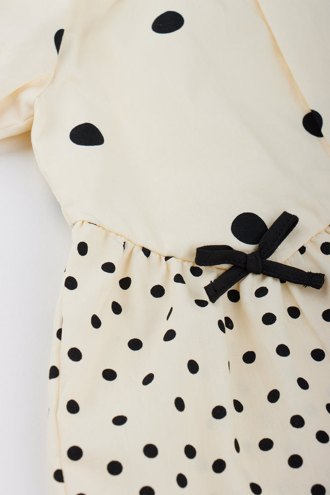 Cream Polka Dot Dress (1)