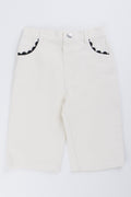 Cream Wide Leg Jeans