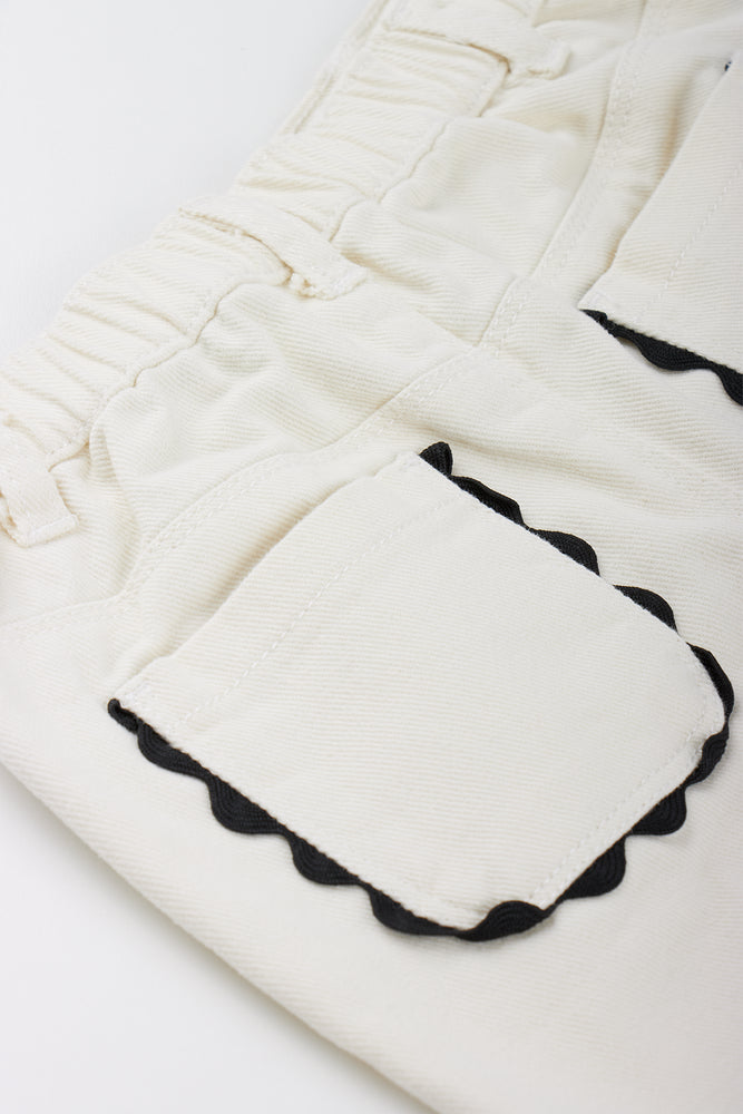 Cream Wide Leg Jeans (1)