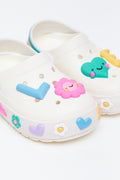 Cream Multi Heart Pattern Clogs (2)