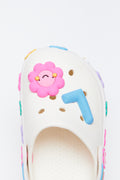Cream Multi Heart Pattern Clogs (4)