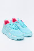 Turquoise Panel Detail Sporty Trainers