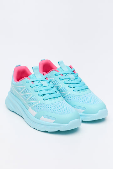 Turquoise Panel Detail Sporty Trainers