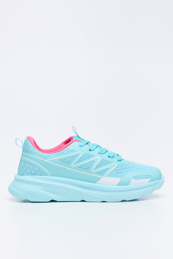 Turquoise Panel Detail Sporty Trainers (1)