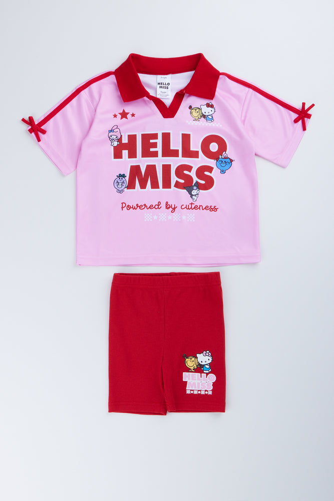 Pink Hello Miss Sports Set