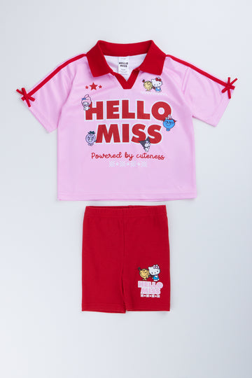 Pink Hello Miss Sports Set