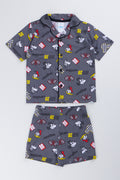 Mickey Mouse Grey Short Sleeve Pyjama  Set