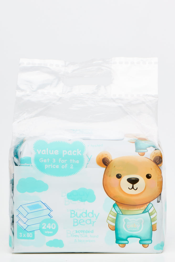 Buddy Bear Fragranced Baby Wipes 240'S