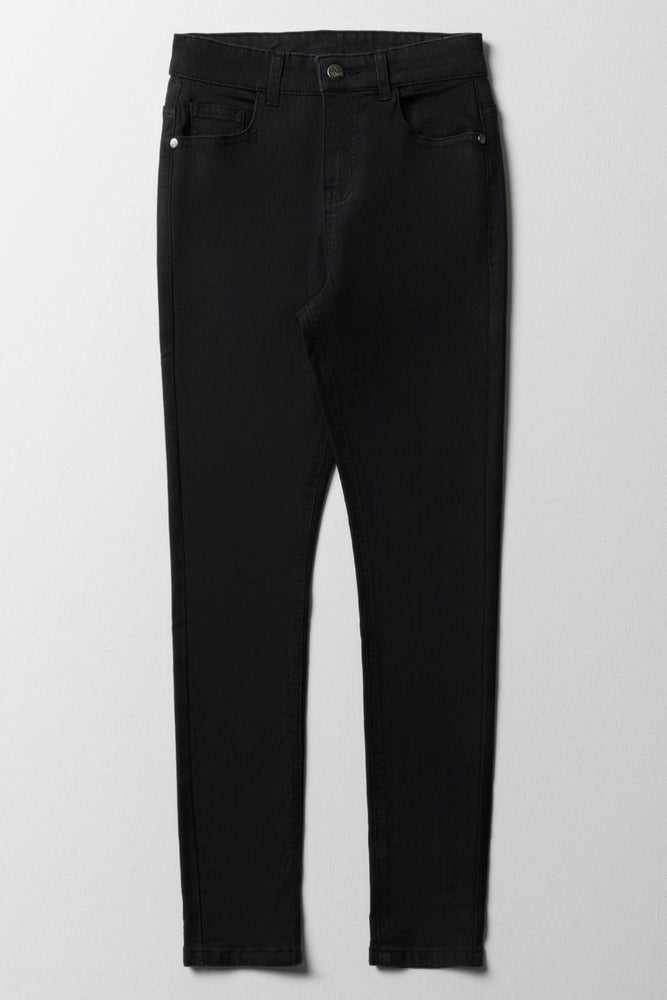 Black Slim Fit Five Pocket Denim Jeans