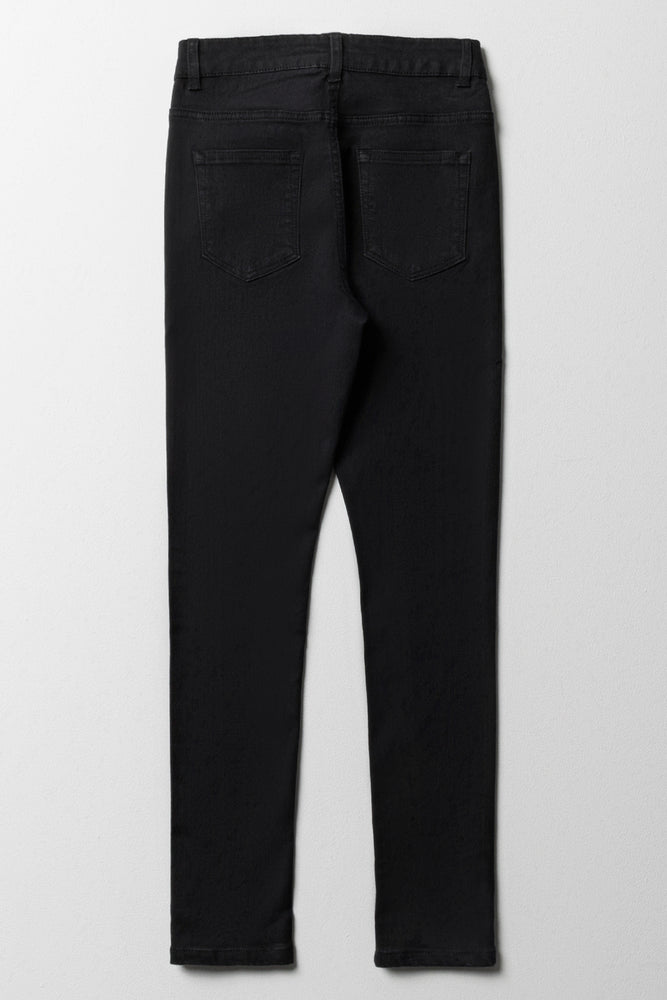 Black Slim Fit Five Pocket Denim Jeans (3)