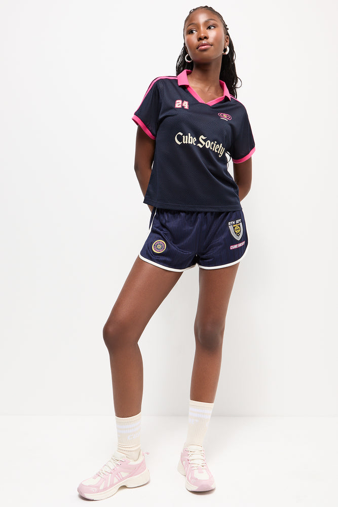Navy Athletic Soccer Shorts