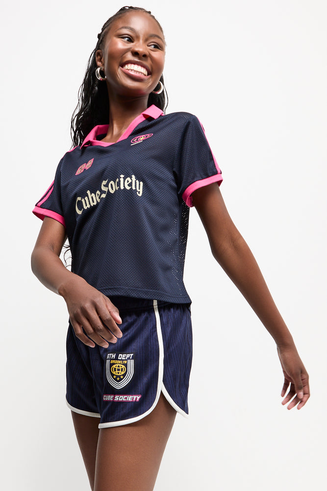 Navy Athletic Soccer Shorts (1)