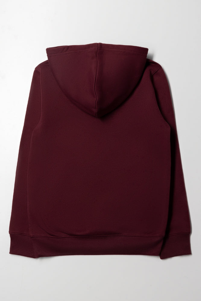 Wine Regular Fit Hooded Tracktop (2)