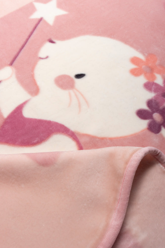 Pink Bunny Plush Blanket (1)