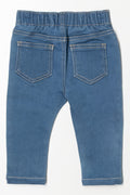 Mid Blue Elastic Waist Jegging
