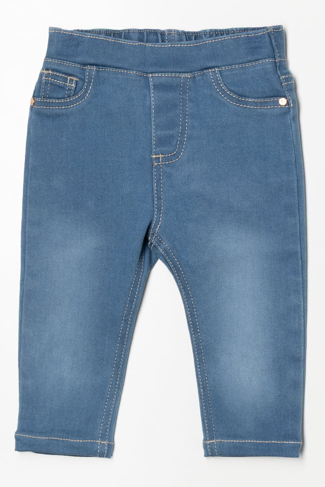 Mid Blue Elastic Waist Jegging (2)