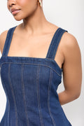 Panelled Denim Midi Dress (3)