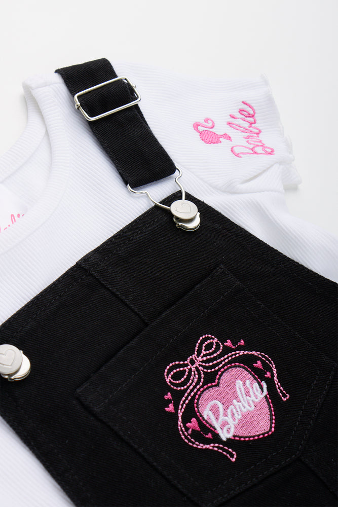 Barbie Heart Embroidered Pinafore Set (1)