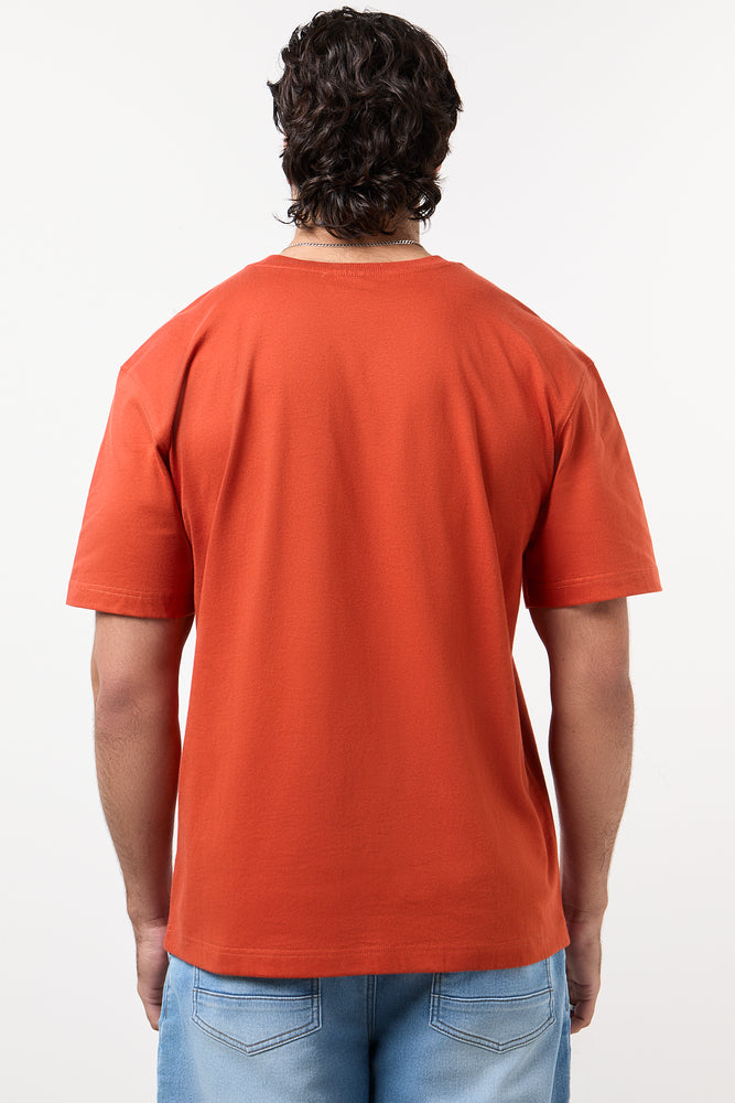 Rust Relaxed Fit Graphic T-Shirt (2)