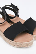 Black Ankle Strap Espadrille Sandals (2)