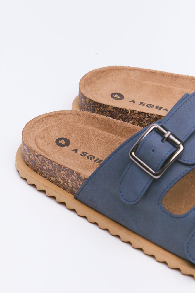 Navy Double Buckle Sandals (3)