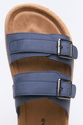 Navy Double Buckle Sandals (4)