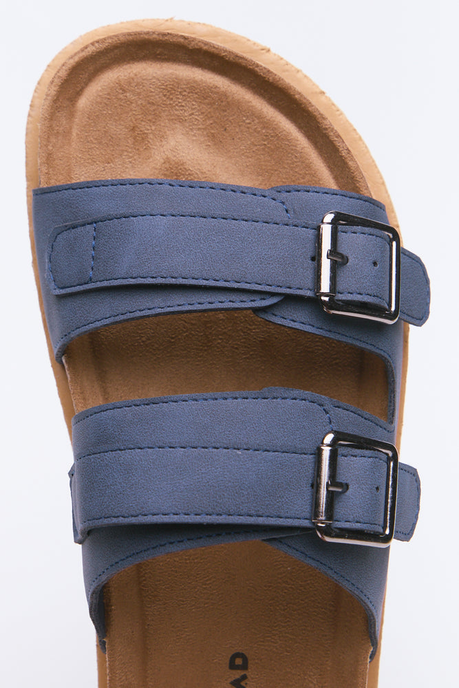 Navy Double Buckle Sandals (4)