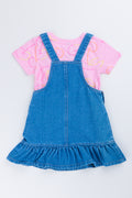 Denim Pinafore & T-Shirt Set (2)