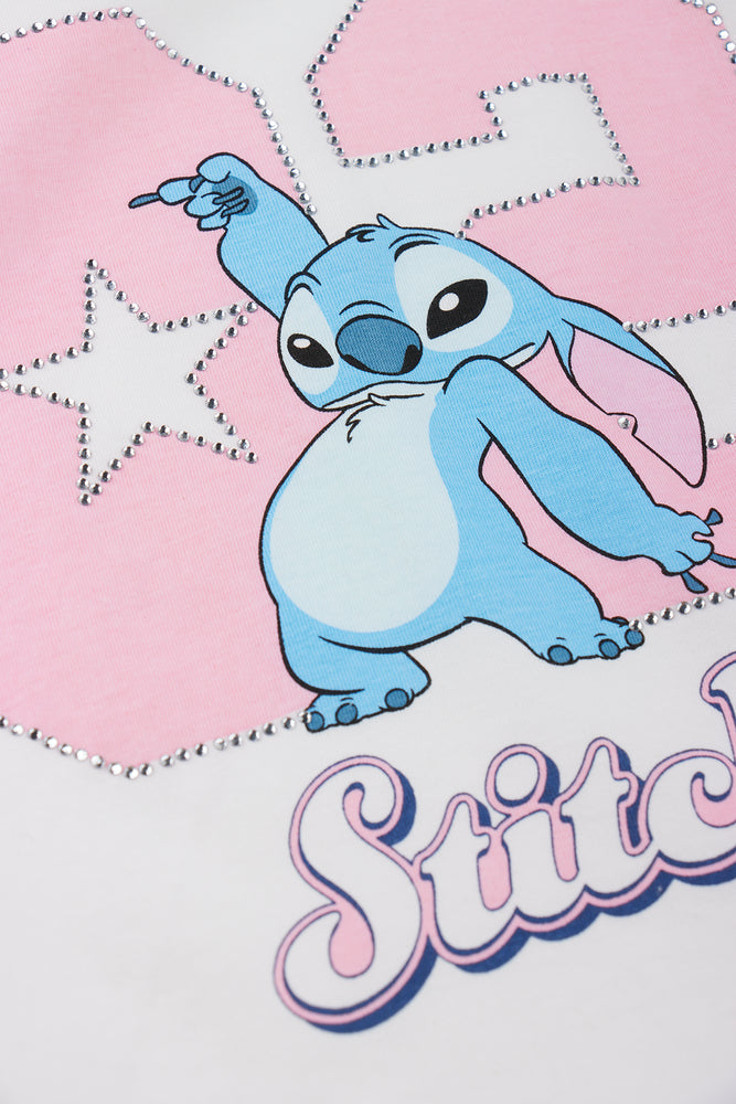 Stitch Rhinestone Graphic T-Shirt (1)