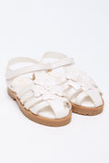White Floral Fisherman Sandals