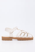 White Floral Fisherman Sandals (1)