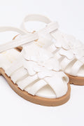White Floral Fisherman Sandals (2)