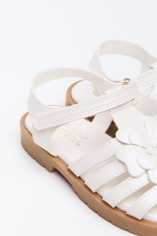 White Floral Fisherman Sandals (3)